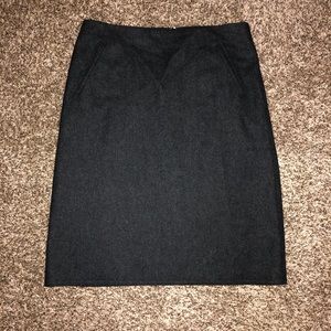 JCrew charcoal grey pencil skirt size 10
